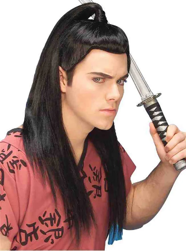 Asian Warrior Mens Costume Wig