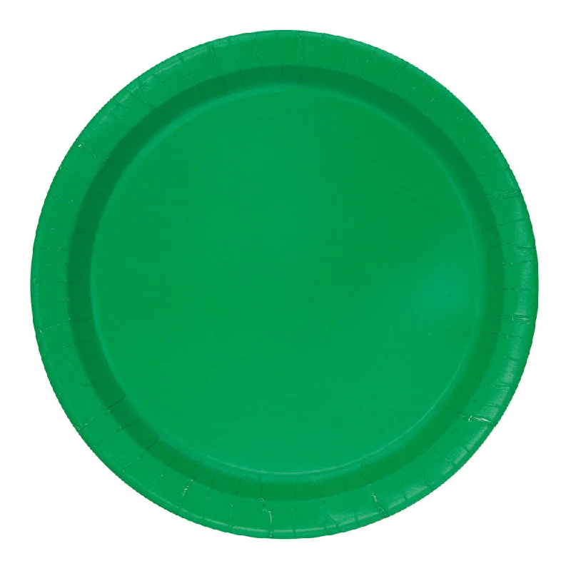 Green Paper Plates - Each - 9