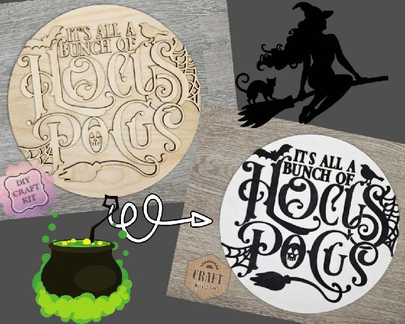 Hocus Pocus | Halloween Decor | Halloween Crafts | DIY Craft Kits | Paint Party Supplies | #4357