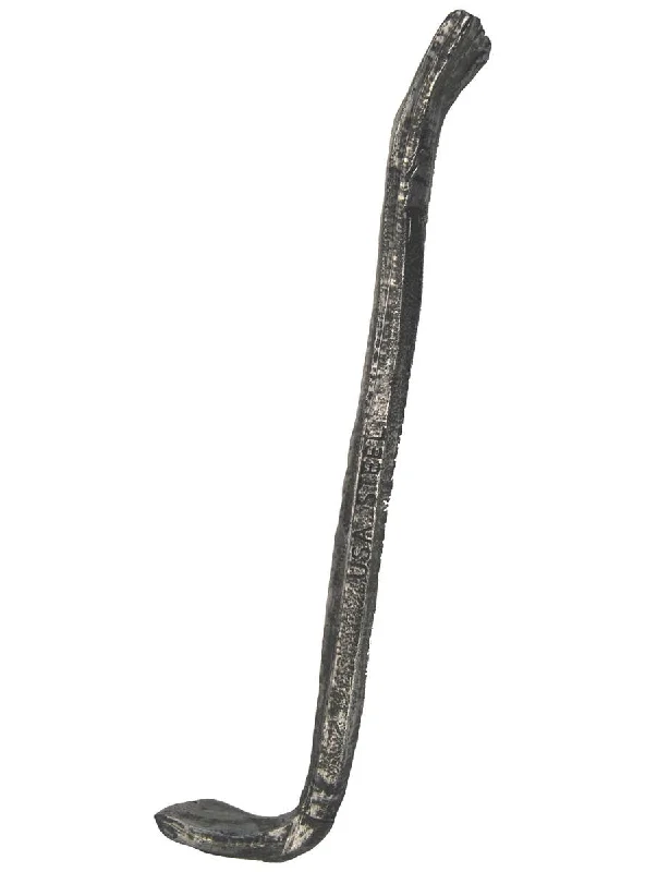 Aged Silver Plastic Crowbar Halloween Weapon